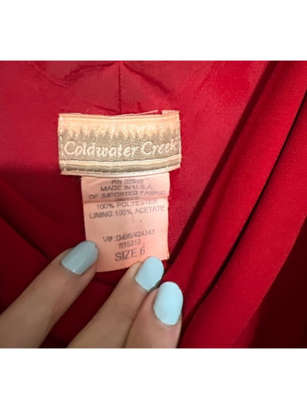 Coldwater Creek Red Beaded Cocktail Dress - Picture 4 of 5